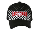 3D Lackpard Checkered Front Panel Hat Cap - Black