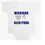 Michigan Beer Pong 4 Baby Ultrasoft Onesie