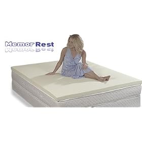 2" 4lb. MemorRest Visco Elastic Memory Foam Mattress Pad Overlay