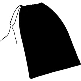  Extra Large 12 inch Black Velour Bag with Drawstring - Pack of 100