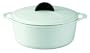 Daniel Boulud Kitchen Infiniti Cast Iron Cookware 6-1/2-Quart Round Roaster, White