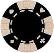 Clay Composite Card Suited Poker Chips 25 11.5 gram Black Poker Chips