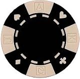 Clay Composite Card Suited Poker Chips 50 11.5 gram Black Poker Chips