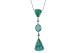 Opal & Diamond Necklace/Pendant 3 Opals Micropave 18K White Gold