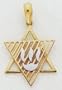 Jewish Star of David Charm with a Shin in the Center - CG74