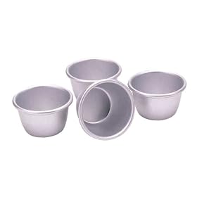 Kitchen Craft Anodised Mini Pudding Moulds 7.5cm- set of four