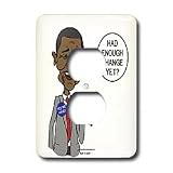 Rich Diesslins Funny General - Editorial Cartoons - Barack Obama Asks if We Have Had Enough Change Yet - Light Switch Covers - 2 plug outlet cover