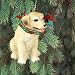 Labrador Retriever Miniature Dog Ornament - Yellow