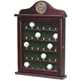 J.G. Hickory 30 Hole Cherry Ball Rack with Glass Door