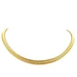 14K Yellow Gold Arrow Track Link Necklace 17