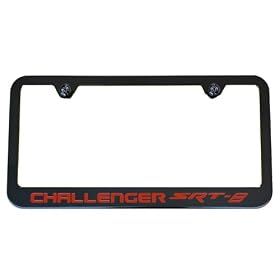 Dodge Challenger SRT8 SRT-8 License Plate Frame Orange