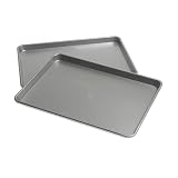 Chicago Metallic 77823 Commercial 18-by-13-by-1-Inch Cookie Jelly-Roll Pan, Set of 2 by Chicago Metallic