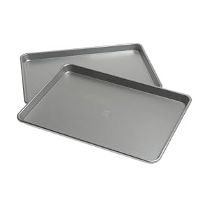 Chicago Metallic Commercial 18-by-13-by-1-Inch Cookie Jelly-Roll Pan, Set of 2 by Chicago Metallic