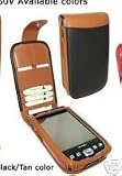 Piel Frama Pielframa Case Dell Axim X50 X51 Black and Tan Leather