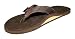 Mens Premier Leather Single Layer Rainbow Sandals (Large 9.5-10.5, Expresso)