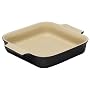 Le Creuset Stoneware Square Dish, Satin Black (Matt Black Finish), 23 cm