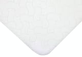 American Baby Company Waterproof Embossed Quilt-like Flat Twin Size Protective Pad Cover, White by A