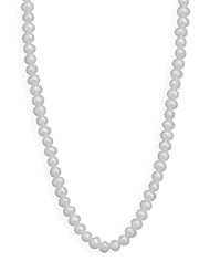 Genuine Elegante Necklace. 15"+2" Extension White Cultured Freshwater Pearl Necklace. 100% Satisfaction Guaranteed.