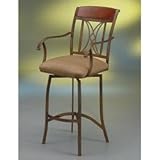 Counter Bar Stool - Cozumel Arm Swivel Counter Seat Height Barstool in Autu ....