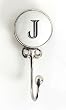 Monogram Ceramic Wall and Jewelry Hook - J