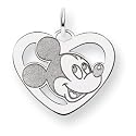 Sterling Silver Disney Mickey Heart Charm