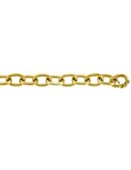 CleverEves 14Kt Yellow Gold Solid Oval 11.4mm Bracelet