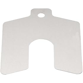 Precision Brand 2" x 2" x 0.004" Stainless Steel Slotted Shim (Pack of 20)