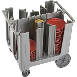 Cambro Adjustable Dish Caddy Cart - 6 Columns: Speckled Gray