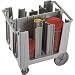 Kitchen & Housewares : Cambro Adjustable Dish Caddy Cart - 6 Columns: Black