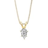 1.04 ct. J - SI1 Pear Cut Diamond Solitaire Pendant with Chain