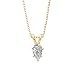 0.51 ct. I - SI2 Pear Cut Diamond Solitaire Pendant with Chain