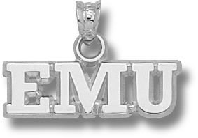 Eastern Michigan Eagles EMU 1/4 Charm - Sterling Silver Jewelry