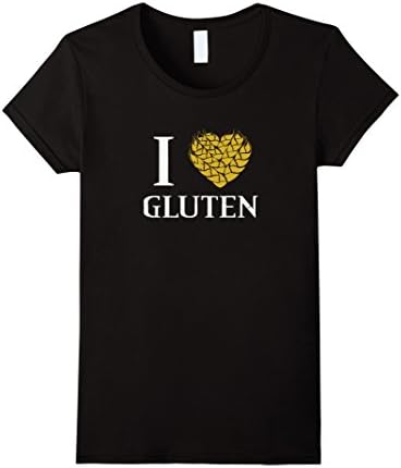 Women's I Love Gluten T-Shirt Medium Black