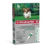 Bayer K9 Advantix II Green 6-Month Flea & Tick Drops for Small Dogs - 0-10 lbs.