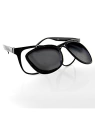 Black Flip Up Wayfarer Style Glasses by 