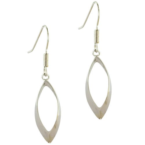 Childrens Toyshop  Jewelry : Sterling Silver Hollow Polished Oval Dangle Earrings