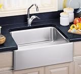 Elkay GOURMET LUSTERTONE SINGLE BOWL SINK WITH APRON, 7-7/8 BOWL DEPTH FOR 36 CABINET ELUHFS2816