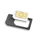 MicroSim Adapter aus Micro Sim Sim Karten zu Standart Sim Karten mit eingebauter Halterung der Adapter ist Schwarz made in Germany in der Verpackung von awolkin