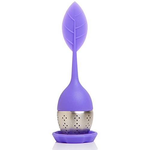 Luxury Tea Infuser, Loose Leaf, Herbal Scoop, Strainer, Lovely Purple