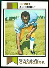 1973 Topps Regular (Football) Card# 174 Lionel Aldridge of the San Diego Chargers VGX Condition