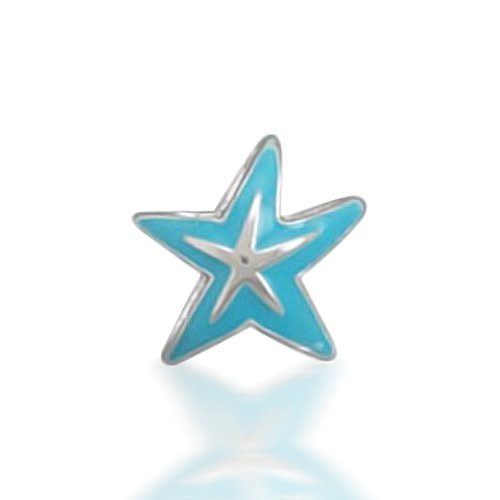 Bling Jewelry 925 Sterling Silver Blue Starfish Nautical Animal Pandora Charm Compatible