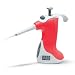 VistaLab 1057-0002 Ovation Adjustable Volume Pipette, 0.2-2 microliter Volume, 0.002 microliter Graduation Interval, +/-1.5% Accuracy, Red