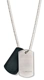 Emporio Armani Gents Sterling Silver Double Dog Tag Chain