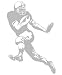Sudden Shadows Football Running Back Wall Sticker Set - 35x44