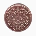 1890-F German Empire Pfennig Coin KM#10