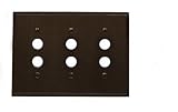 Classic Accents Oil Rubbed Bronze 3 Gang Push Button Light Switch Switchplate