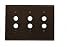 Classic Accents Oil Rubbed Bronze 3 Gang Push Button Light Switch Switchplate