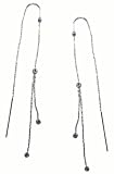 9ct White Gold Diamond Dew Drop Strand Earring