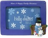 HAPPY FLASHY Christmas Snowman frame - 4x6