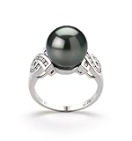 Victoria Black 10-10.5mm AAA Tahitian 18 Karat Gold Pearl Ring